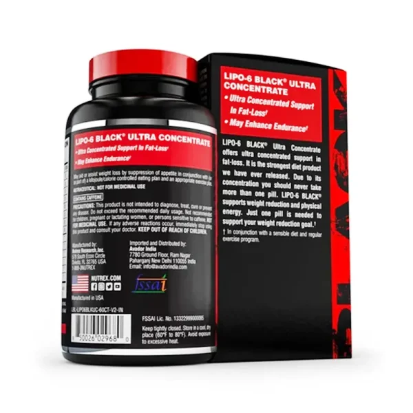لیپوسیکس چربی سوز 6 بلک ناترکس 60 عددی اصل | Nutrex Lipo-6 Black