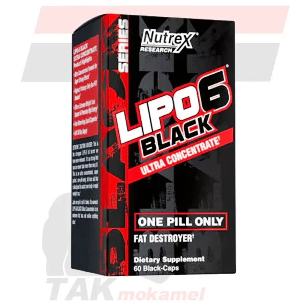 لیپوسیکس چربی سوز 6 بلک ناترکس 60 عددی اصل | Nutrex Lipo-6 Black